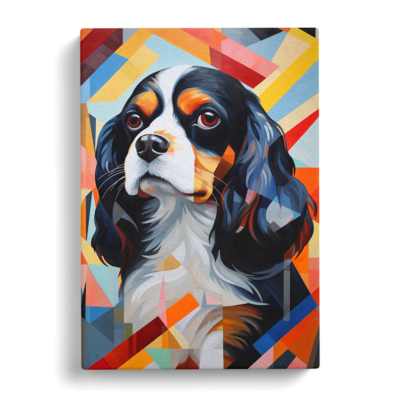 Cavalier King Charles Spaniel Constructivism No.2 - Wrapped Canvas, 60cm H x 40cm W x 3cm D