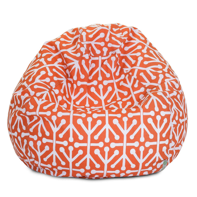 Fauteuil à billes et méridienne, Orange, H 23 po x l 35 po x P 35 po