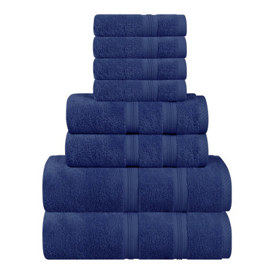  Ensemble de serviettes en coton 8 pièces Smart Quick-Dry Zero Twist