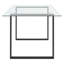 Glass Top Metal Base Dining Table