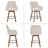 25" Swivel Full Back Counter Height Bar Stools with Solid Wood Frame & Arms (Set of 3)-1560826927-1560826924
