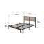 Samorah Metal Bed frame with Bamboo slatter Headboard-1289571801