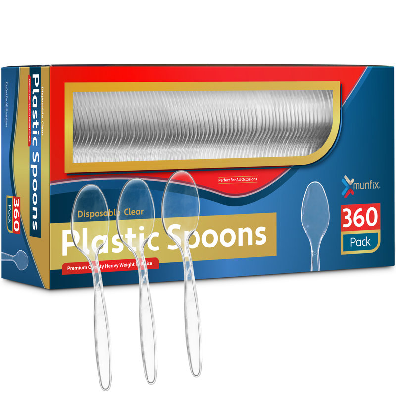 Clear Disposable Spoons 360 Set