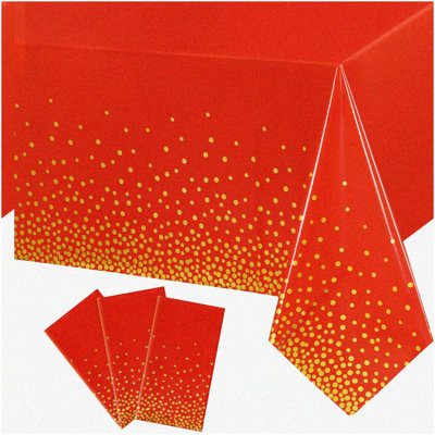 Rose Gold 90th Birthday Tablecloth Set 3 Pack