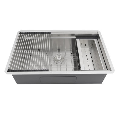 Nantucket Sinks Island 20'' W Single Bowl Stainless Steel Undermount Kitchen Sink 0