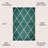 Bertrice Minimalist Diamond Trellis Green/White Rug-851824015