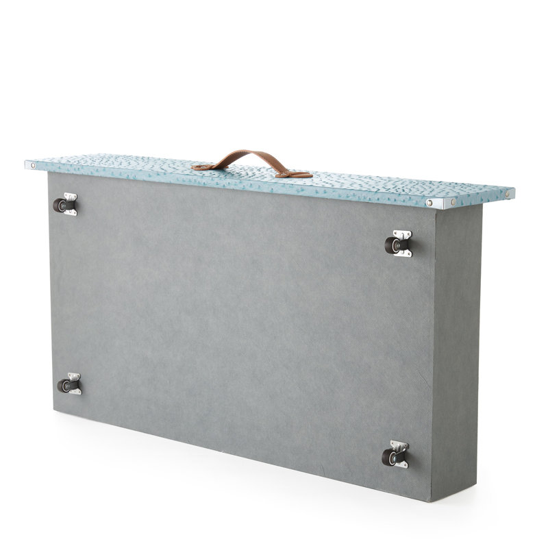 DormCo Texture Underbed Storage Drawer with Wheels - Blue/Bronze