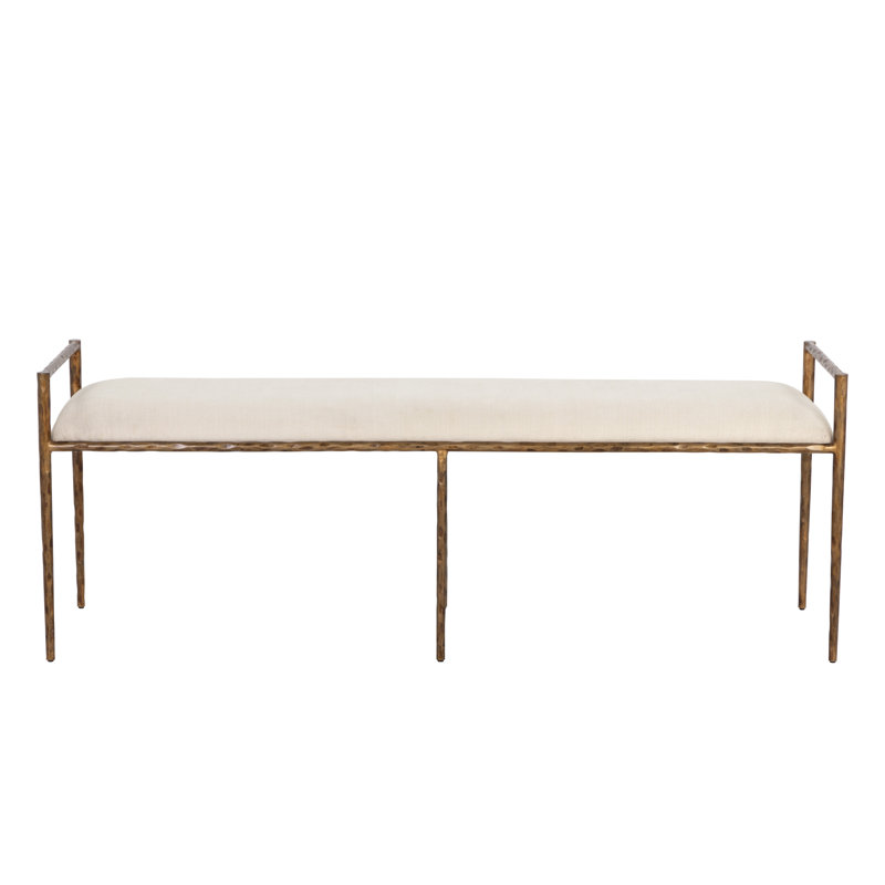 ESAI Upholstered Bench, Cream