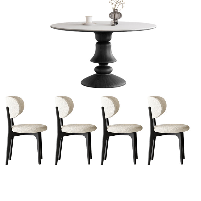 Ensemble de table de salle à manger Simple Rock Plate, H 29,53 po x L 47,24 po x l 47,24 po 