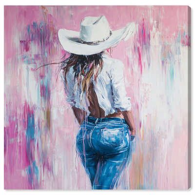 Art de cow-boy rose par Art Remedy