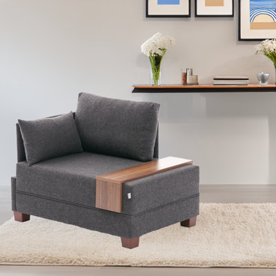 Naiana Polyester & Cotton 39.37'' Reception Loveseat