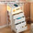 Furnulem White Nightstand With Charging Station, Night Stand Sid...