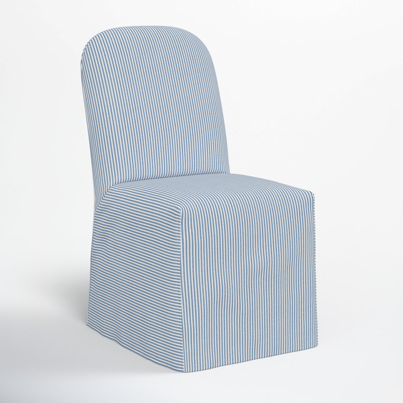 Chaise de salle à manger Gena, Bleu rayé BCBG