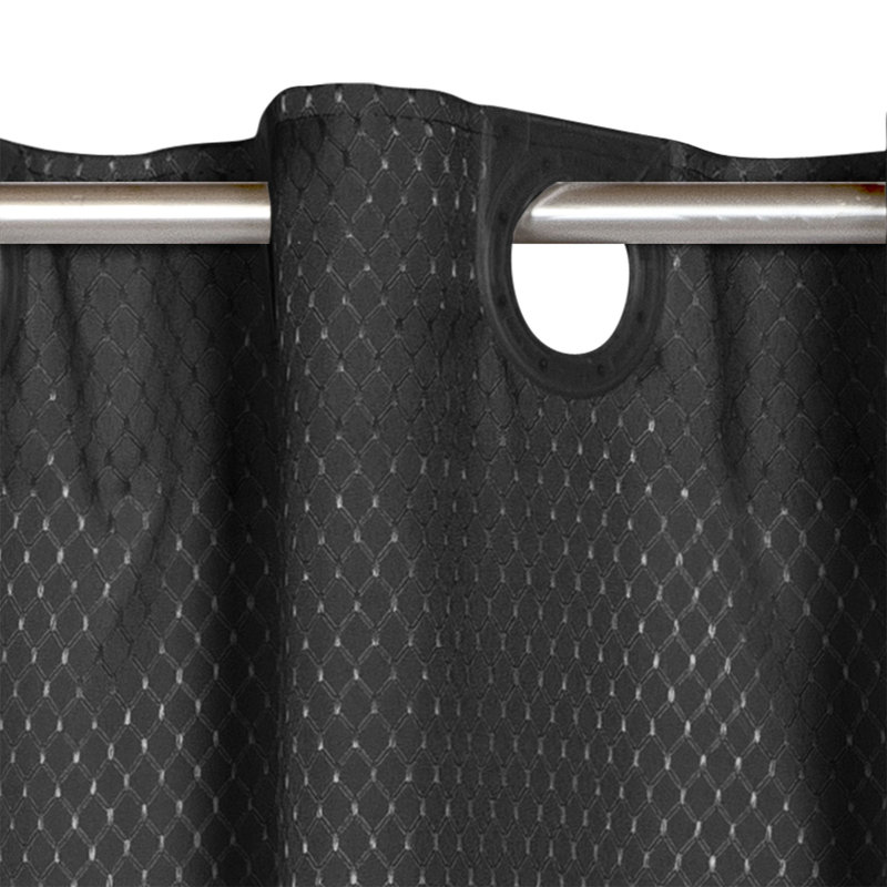 Jamarl Shower Curtain, 84" H x 70" W, Black