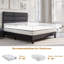 Base de lit grand Alti Modern avec tête de lit tapissier en lin, gris-723460656-723460657