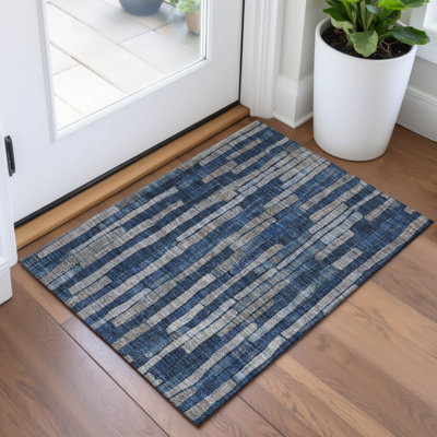 Premium Machine Washable Kumbhar AMF1301 Stripes Rug