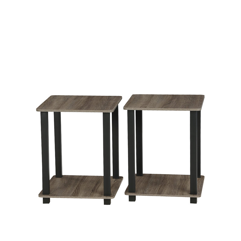 Almaraz Side Table Set, French Oak Grey/Black