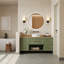 Lavabo de salle de bain vasque rond en céramique blanche 16 po x 16 po Deervalley