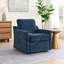 Fauteuil pivotant avec tissu chenille doux-97415408