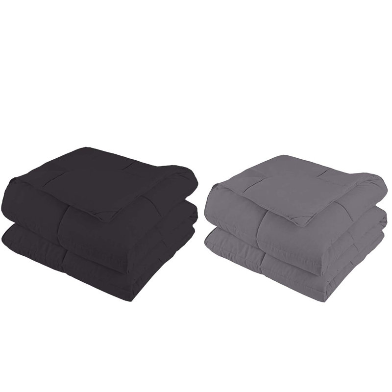 Ensemble de 2 édredons en duvet synthétique, édredon en microfibre ultra doux et literie légère et hypoallergénique toutes saisons