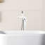 Robinet de baignoire autoportant en métal avec douche à main - Design moderne, largeur de 4 po, profondeur de salle de bain 37,11