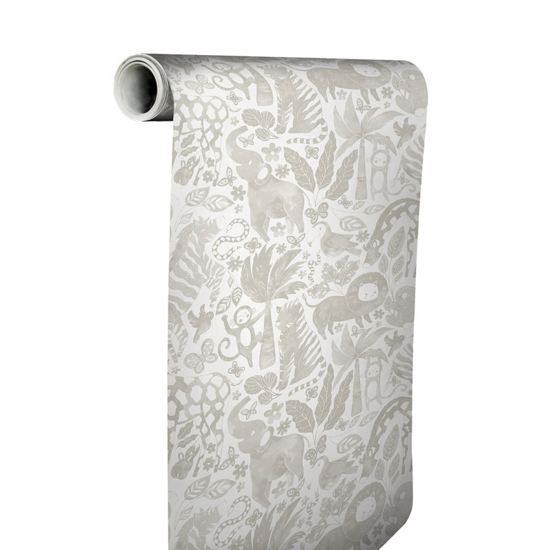 Rouleau de papier peint adhésif L 18 pi x l 20,5 po, Taupe