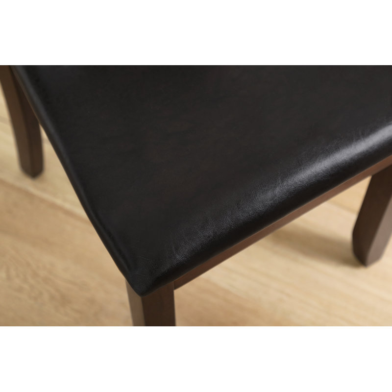 Chaise d'appoint rembourrée Pettry en brun foncé