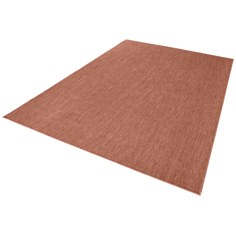 Meadow Flatweave Orange Rug, Rectangle 80cm x 150cm