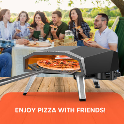 ECOWELL 16'' Outdoor Pizza Oven, Portable Propane  Pizza Oven