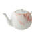 Premium Porcelain Teapot Building Filter Water Colour Pattern Gold Banding Light Weight 1200Ml
