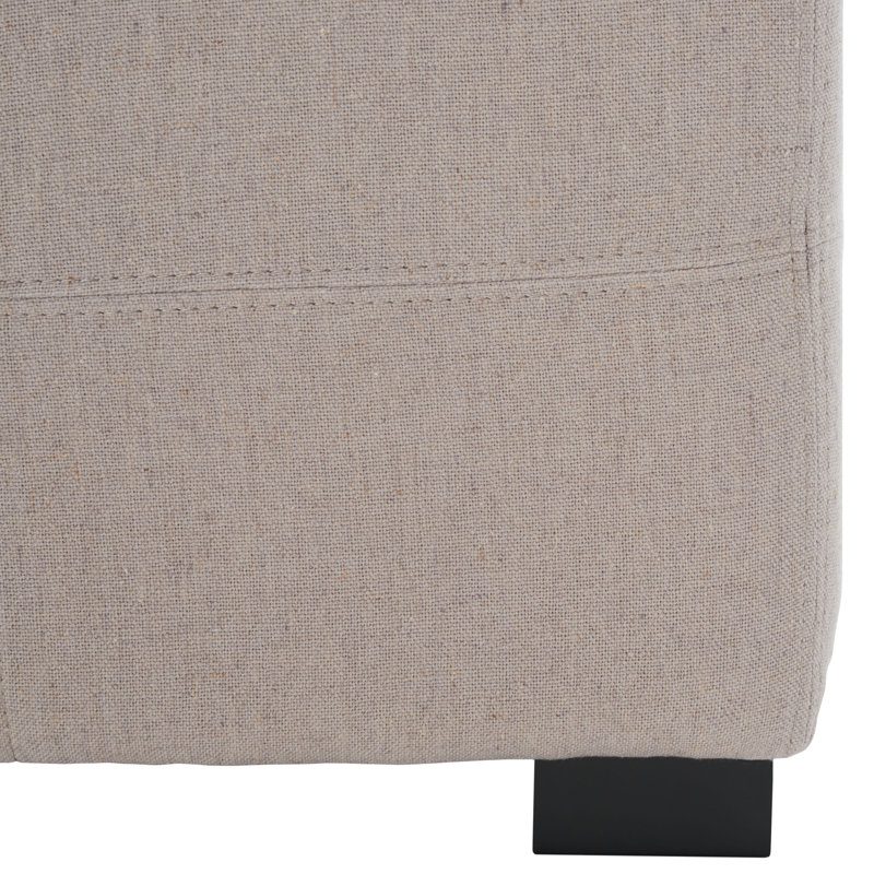 Alescia Faux Leather Upholstered Storage Bench, Taupe, 29.9" X 18.1" X 16.7"