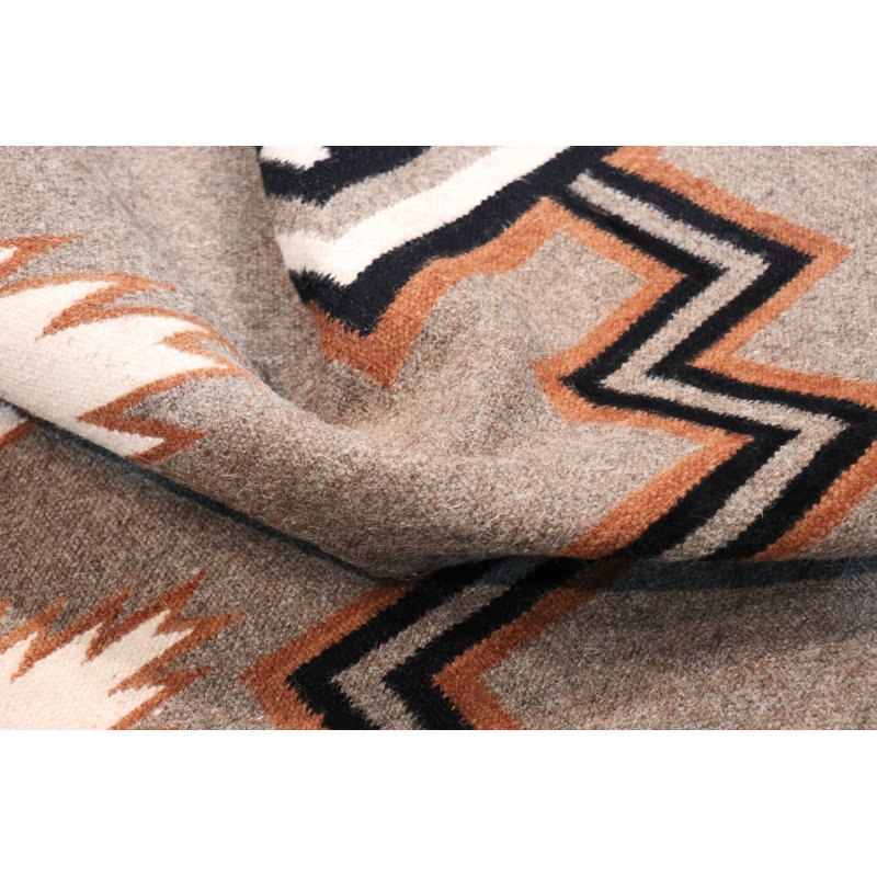Tuscany Mocha/Black Wool Reversible Area Rug