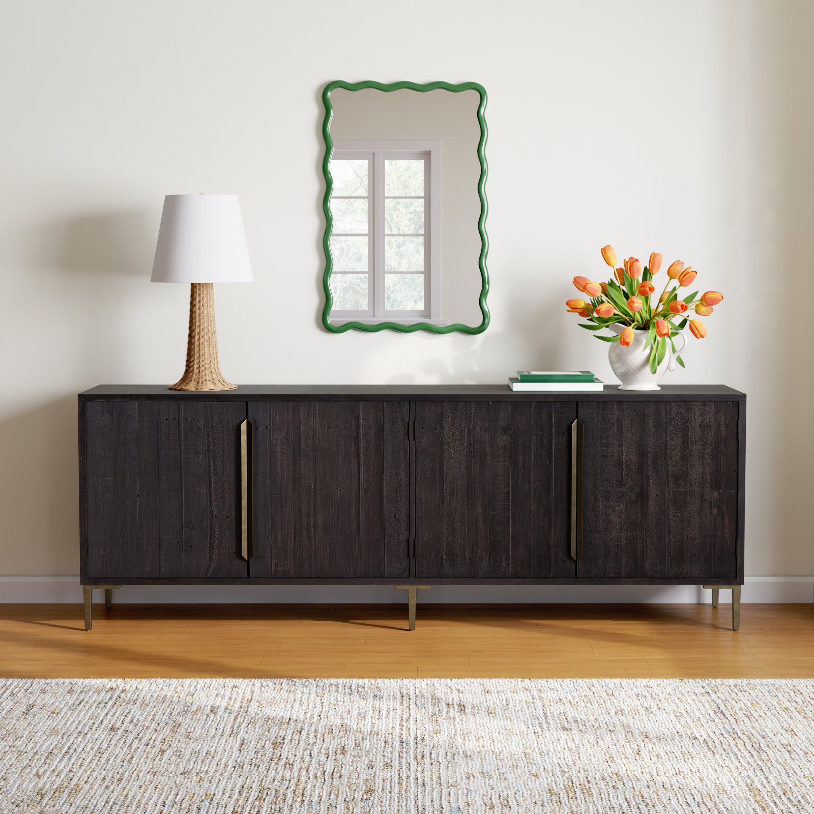 Riggs 88'' Sideboard, Dark Carbon