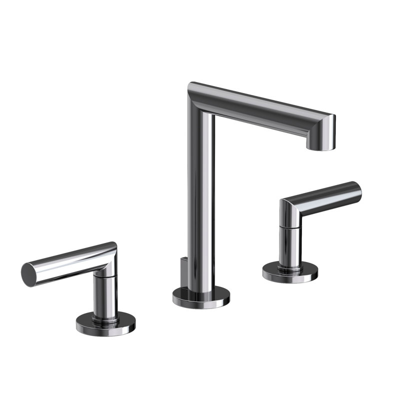Kirsi Widespread Bathroom Faucet with Drain Assembly, Midnight Chrome