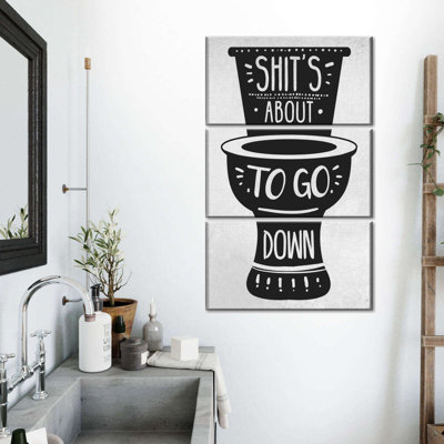 «Shit's About To Go Down I On Canvas», ensemble de 3 pièces
