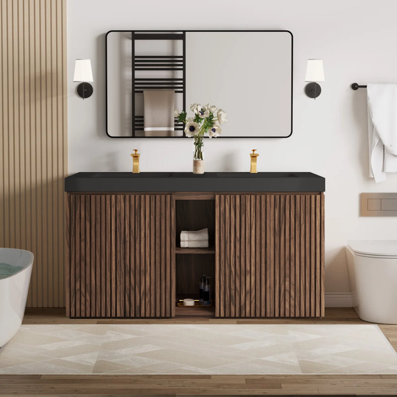 Meuble-lavabo double 60 po Modern