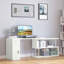 Bureau d'ordinateur rotatif, bureau en L de 55 po, bureau d'angle avec tablettes de rangement, armoire et tiroir pour bureau personnel