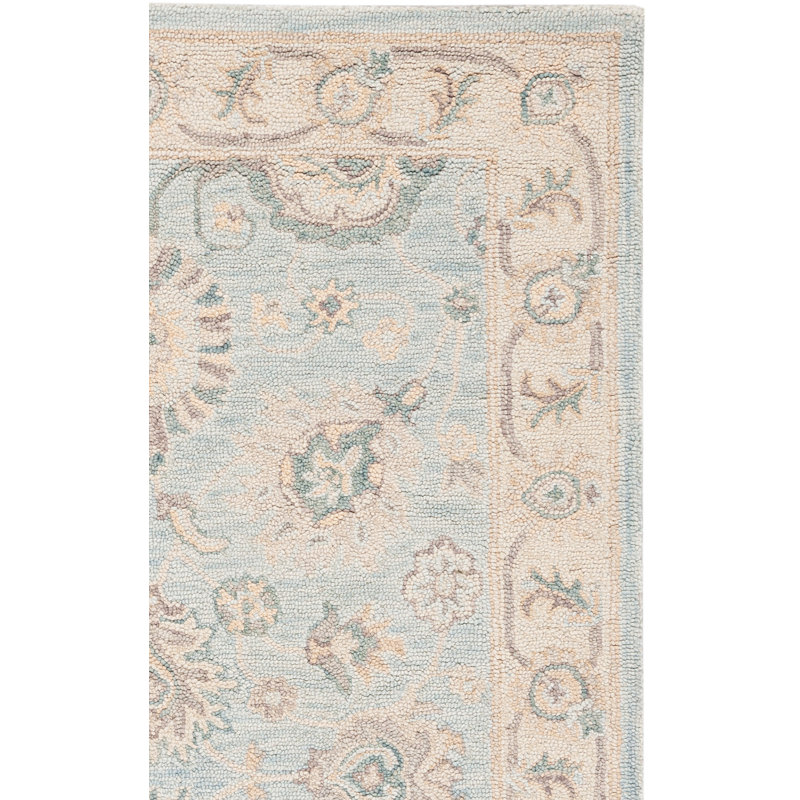 Tapis oriental en laine touffeté à la main Peele, Rectangle 5 pi x 8 pi
