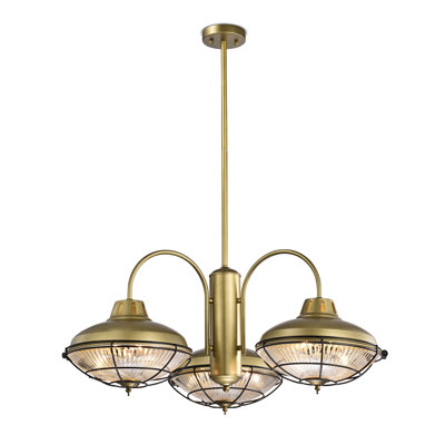 Lustre géométrique unique à 3 lumières blocton