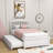 Twin Wood Platform Bed with Twin Trundle-1285537127