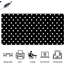 Mignon tapis de souris de jeu blanc à pois noir, tapis de bureau en cuir antidérapant, grand tapis de bureau pour ordinateur portable 35,4 po x 15,7 po