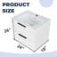 Meuble-lavabo mural flottant 24 po avec lavabo en céramique - Design cannelé moderne et tiroirs de rangement-1149209988