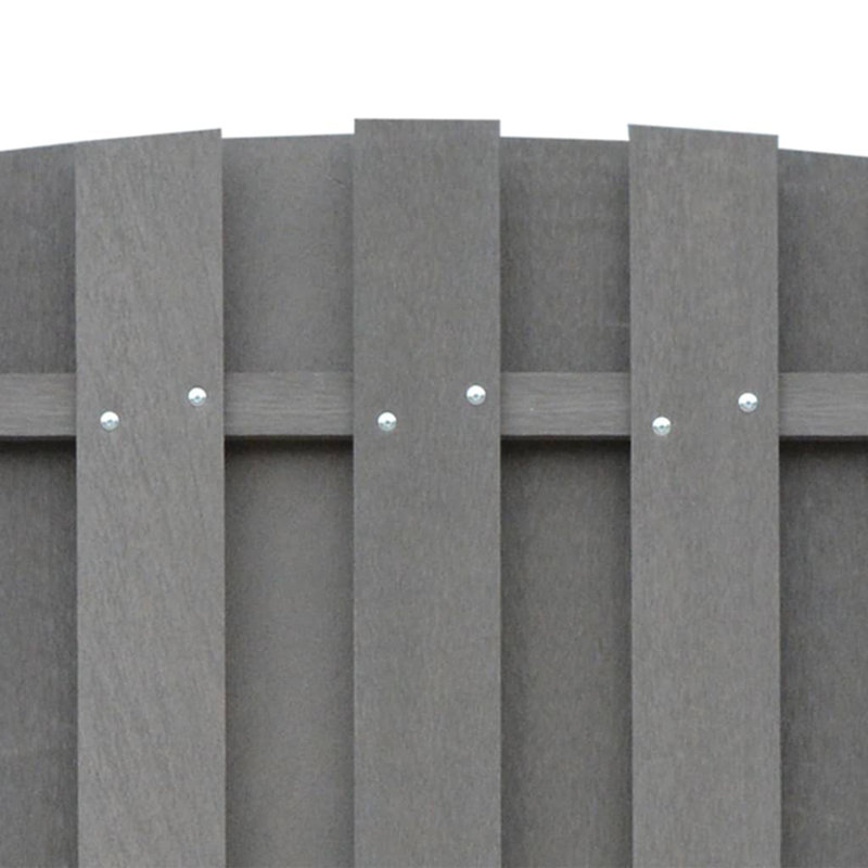 72.83cm H x 294cm W Grey Composite Fence Panels