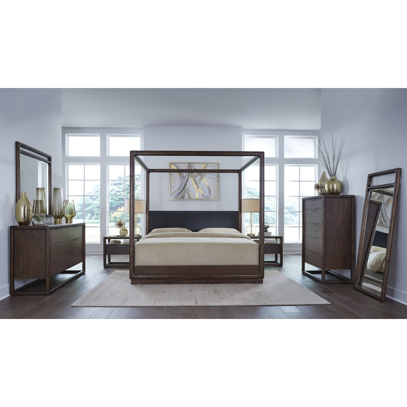 Rosy Solid Wood Rectangle Mirror