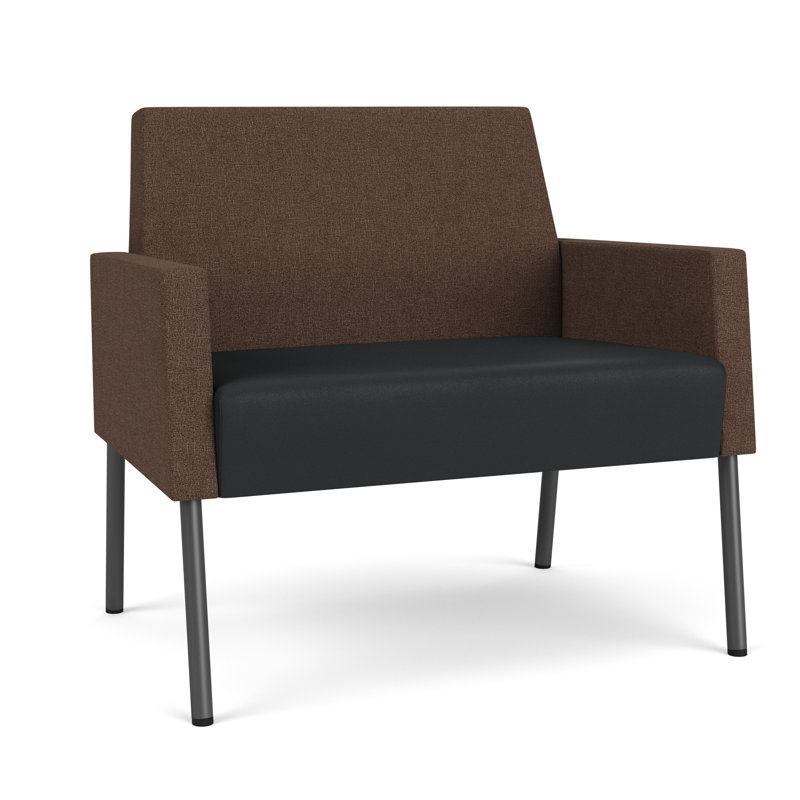 Fauteuil de réception Mystic, Archetype Café / Modène graphite, Gris anthracite