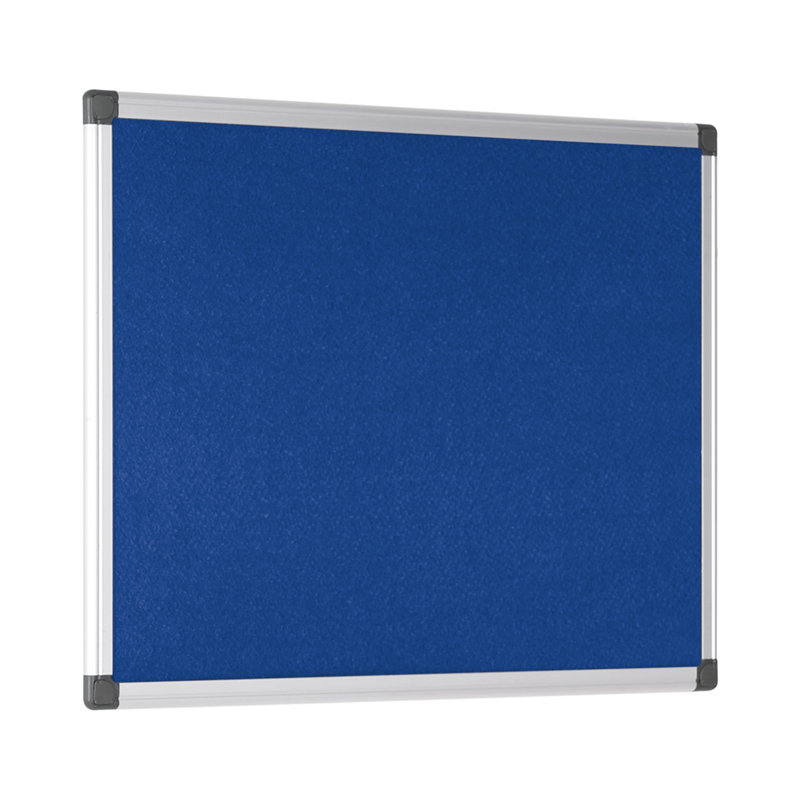 Maya Felt Wall Mounted Bulletin Board, Blue, 120cm H x 150cm L x 1.5cm D
