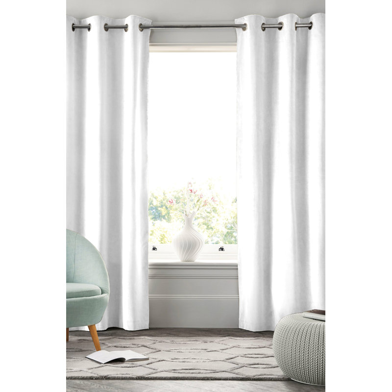 Baarde Blackout Curtain Single Panel, White, 54" x 84"