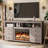 60'' TV Stand for TVs up to 65" with Electric Fireplace Included, 2 Tier and 6 Drawers, TV Console Cabinet-581021258
