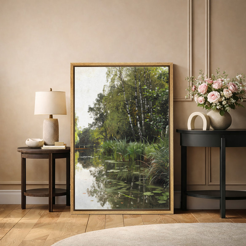 Misty Lakeside, H 24 po x l 16 po x P 1,5 po, Cadre flottant naturel