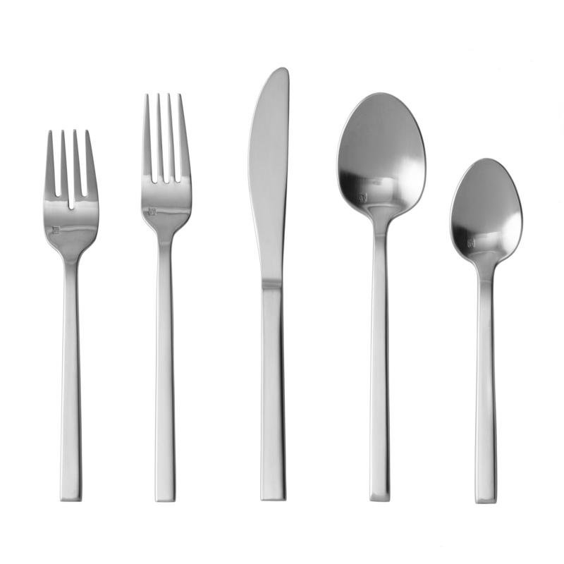 Arezzo 20 Piece Stainless Steel Flatware Set, Service for 4, Brushed